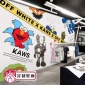 芝麻街kaws墙纸潮牌店墙面装修男装女装潮流服饰商场广告海报