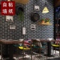 无纺布自粘壁纸 复古3D立体砖头砖块砖纹酒吧宿舍服装店背景墙纸